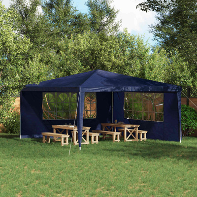 Ściana boczna namiotu na imprezy 2 pcs 400 x 195 cm niebieski