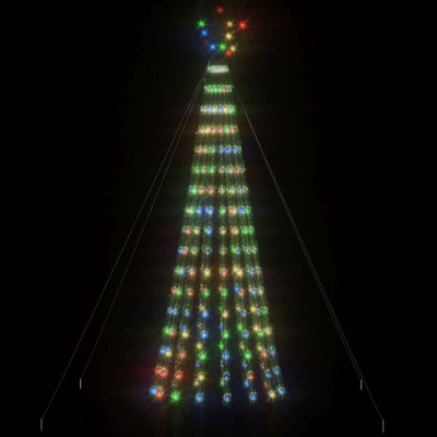 vidaXL Stożkowa choinka z lampek, 275 kolorowych LED, 180 cm