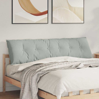 Poduszka na plecy Jasnoszary 180 x 50 cm Tkanina sztruksowa