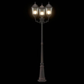 Lampa ogrodowa kolor bronzu 61 x 53 x 235 cm Aluminium i szkło