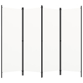 Parawan 4-panelowy, biały, 200 x 180 cm