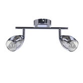 Lampa sufitowa MILTON listwa ze szklanymi kloszami regulowana 2-punktowa do kuchni