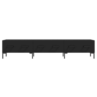 vidaXL Szafka pod TV, czarna, 150x36x30 cm, materiał drewnopochodny