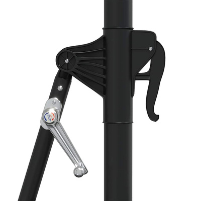 Parasol ogrodowy z LED, ścienny, 300 cm, zielony