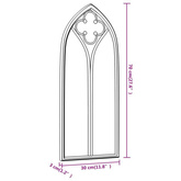 vidaXL Lustro do wnętrz, czarne, 70x30 cm, żelazne model standard