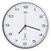 vidaXL Sterowany radiowo zegar z mechanizmem kwarcowym, 31 cm, biały