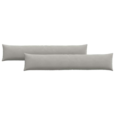 Poduszki na sofę 2 pcs Jasnoszary 200 x 40 cm tkanina