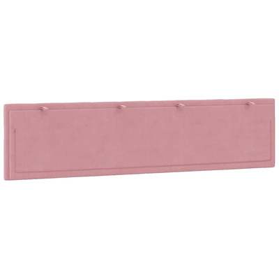 Poduszka na wezgłowie, Hanko, różowa, 200 cm, aksamitna
