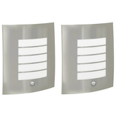 Zewnętrzna lampa ścienna 2 pcs Srebrny 23.5 x 9 x 26 cm