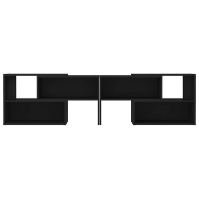 vidaXL Szafka pod TV, czarna, 149x30x52 cm, materiał drewnopochodny