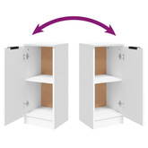 Szafka, biała, 30x30x70 cm, materiał drewnopochodny