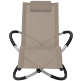 vidaXL Leżak z geometryczną ramą stalowy, taupe