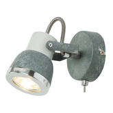 Kinkiet szary metalowy regulowany 50W GU10 Sabynio Globo 57000-1