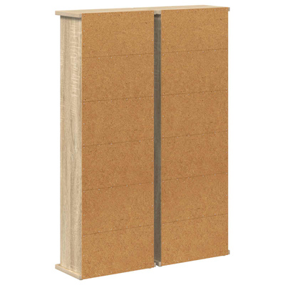 Kabinet na płyty CD 2 szt. dąb Sonoma 60 x 17 x 92 cm