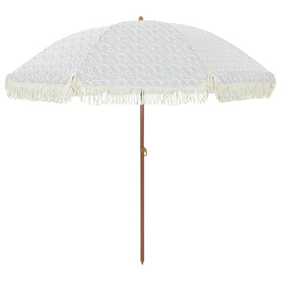 Parasol plażowy Szary i biały 205 x 205 x 210 cm