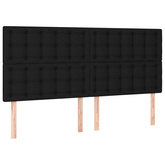 vidaXL Łóżko kontynentalne z materacem, czarne, tkanina 160x200 cm model standard