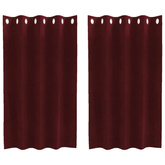Zasłony zaciemniające 2 pcs Czerwone wino 140 x 140 cm Aksamit