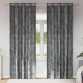 Zasłony z weluru z zasłonami 2 pcs Szary 245 x 140 cm Aksamit