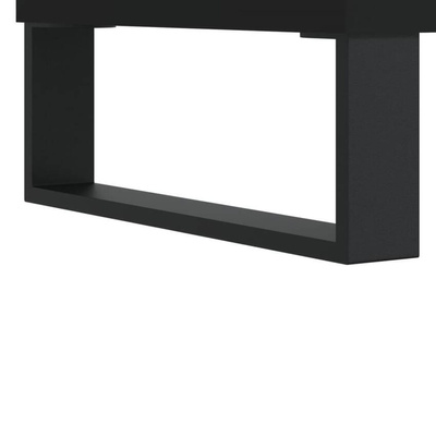 vidaXL Szafka pod TV, czarna, 160x35x55 cm, materiał drewnopochodny