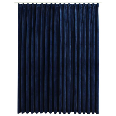 vidaXL Zasłona zaciemniająca z haczykami, aksamit, granat, 290x245 cm