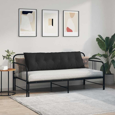 Poduszka na plecy Czarny 160 x 50 cm Tkanina mikrofibrowa