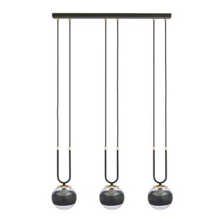 Lampa wisząca GLAM 3 BLACK/STRIPE
