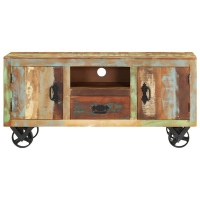 vidaXL Szafka pod TV, 110 x 30 x 53 cm, lite drewno odzyskane