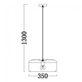 Lampa wisząca E27 130cm biała