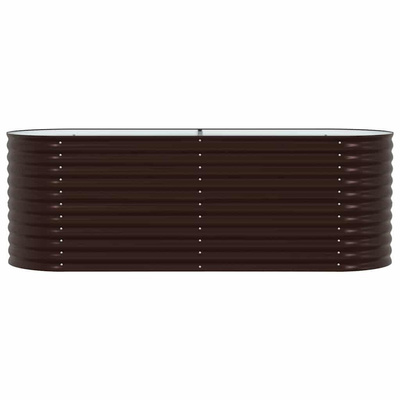 Podniesiony grządka Brązowy 240 x 80 x 81 cm Stal
