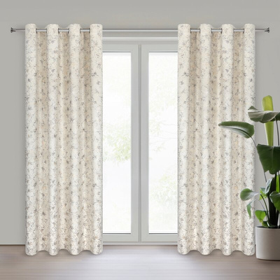 Zasłona Carmela jasnobeżowa 140x250