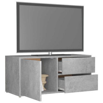 Szafka pod telewizor, szarość betonu, 80x34x36 cm