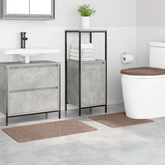 Zestaw mat łazienkowych antypoślizgowych 3 pcs Brązowy PP