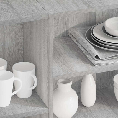 Szafka, szary dąb sonoma, 120x30x75 cm, materiał drewnopochodny