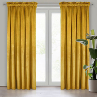 Zasłona Melanie musztardowa 140x270