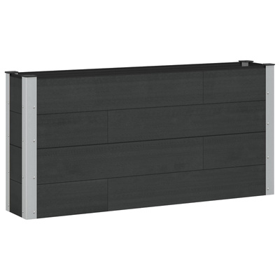 Podniesiona rabata ogrodowa Czarny 150 x 30 x 72 cm