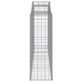 Kosze gabionowe, 2 szt, 300x50x140/160 cm, galwanizowane żelazo