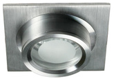 Nowoczesna oprawa wpuszczana MR16 SC-02 SNS/AL srebrna stała aluminium + oprawka GU10