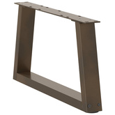 Nogi do stolika kawowego w kształcie litery V 2 szt. Naturalna stal 60x(30-31,3) cm Stal