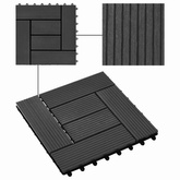 Płytka Tarasowa 11 pcs Czarny 30 x 30 cm