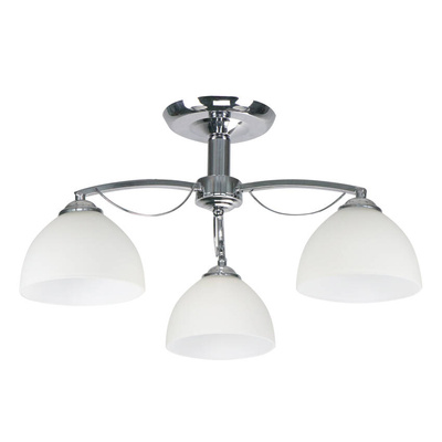 Filona Lampa Sufitowa Chromowy 3X40 E27 Klosz Biały