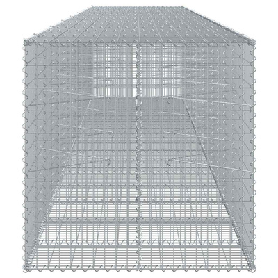Kosz gabionowy z pokrywą, 750x100x100 cm, galwanizowane żelazo