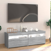Szafka pod TV z LED, szary dąb sonoma, 120x35x40 cm vidaXL