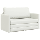Sofa Bed Biały 124 x 71 x 78 cm Sztuczna skóra