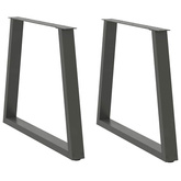 Nogi do stołu jadalnego w kształcie litery V 2 szt. Antracyt 80x(72-73,3) cm Stal