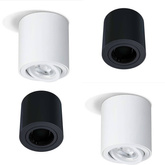 Ruchoma Spot AERO LED gu10 natynkowa CZARNY/BIALY