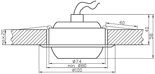 Oprawa stropowa ruchoma satyna MR16 RM-02 2233029