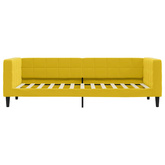 Sofa z funkcją spania, żółta, 80x200 cm, obita aksamitem