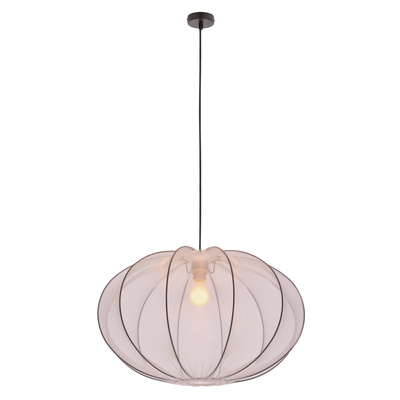 Lampa wisząca z abażurem Mellow siateczkowy biały 60 cm do salonu
