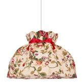 ROZANO lampa wisząca biały 1x40W E27 abażur kwiatowy