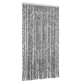 Zasłona przeciwko owadom, szaro-czarno-biała, 100x220, szenil